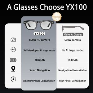 Lentes Inteligentes YX100 con IA, Cámara de 8MP, Traducción en Tiempo Real, Control por Voz, Fotos HD - Product Image 3