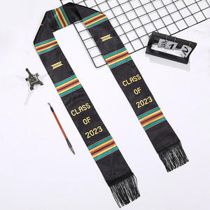 Kente <span class=keywords><strong>Graduation</strong></span> Stole Classe de 2025 | Célébrez la culture avec l'étole de <span class=keywords><strong>graduation</strong></span> africaine | Fabriqué avec de l'art africain authentique - Product Image 4