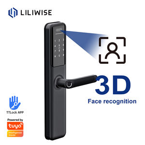 2025 Liliwise poignée intelligente serrure contrôle De Accesos 3D reconnaissance faciale Tuya App vie interphone vidéo serrure de porte intelligente avec Wifi - Product Image 1