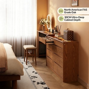<span class=keywords><strong>Table</strong></span> de maquillage d'angle moderne ultra-étroite de 30 cm en bois massif, gain de place, pour petit appartement ou chambre à coucher SZT073 - Product Image 3