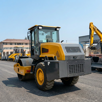 Compacteur de sol 8 tonnes XS85J à double vitesse, rayon de braquage de 5702 mm pour la préparation des mines et des ports