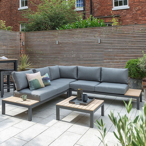 Moderno al aire libre <span class=keywords><strong>de</strong></span> aluminio teca Patio sofá conjunto <span class=keywords><strong>de</strong></span> <span class=keywords><strong>diseño</strong></span> atractivo tela <span class=keywords><strong>muebles</strong></span> <span class=keywords><strong>de</strong></span> jardín para hoteles piscinas para sala <span class=keywords><strong>de</strong></span> estar dormitorio - Product Image 3