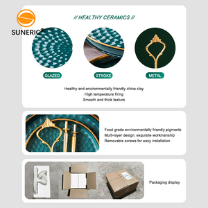 3 Tier Fruit Plate Rack <strong>Tray</strong> Sets Hotel Wedding Cake Stand Ceramic <strong>Dessert</strong> Display Stand for Cupcake Tart - Product Image 6