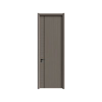 Porte en bois massif de luxe simple et légère incrustée de composite Porte intérieure en bois Chambre à coucher Hôtel Bureau B & B Silencieux