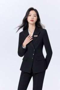 6593 Stylish Autumn Winter Women Business <strong>Suit</strong> Hotel Manager Front Desk Receptionist Professional Uniform High-End Workwear - Product Image 3