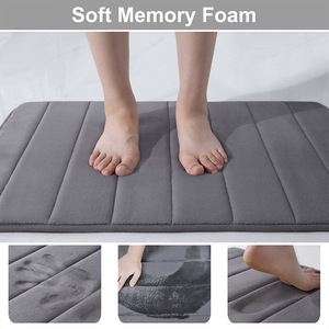 (Chakme) Alfombra de área suave Servicio de logotipo Baño Ducha Antideslizante Base de PVC Baño de espuma viscoelástica Mate - Product Image 2