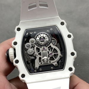 Reloj Tourbillon de Fibra de Carbono Ultra Ligero de Tamaño Extra Grande para Hombre, Tipo Túnel, Correa de Acero Inoxidable, Movimiento Mecánico ETA - Product Image 3