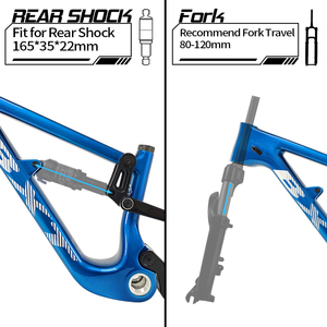 BXT NEW Carbon Fiber XC Full Suspension MTB Children Bike <strong>Frame</strong> 20er BSA Boost Kids 148mm Disc Brake Mountain Bicycle <strong>Frames</strong> - Product Image 5