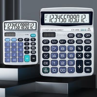 Calculatrice scientifique programmable à 12 chiffres Papeterie d'affaires en plastique et accessoires de bureau scolaire Calculatrice de frais d'expédition