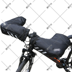 Outdoor Cycling <b>Warm</b> <b>Gloves</b> Winter Bicycle <b>Gloves</b> Electric Bike <b>Gloves</b> Black Polyester Unisex Full Finger - Product Image 1