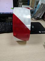 Autocollant de signalisation en PVC de qualité pour plaque d'immatriculation, micro-prisme réfléchissant, blanc et rouge