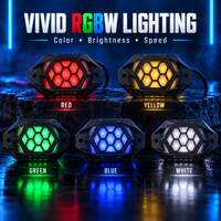 Feux LED RGBW pour le dessous de caisse, contrôle double canal, étanches IP68, 9-36V, pour Jeep, ATV, UTV, camion