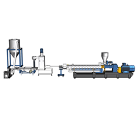 Ligne de granulation clé en main pour recyclage industriel de HDPE, PP, PE, PVC, EVA, PC, LDPE, Polystyrène, LLDPE, PA, avec extrudeuse à double vis