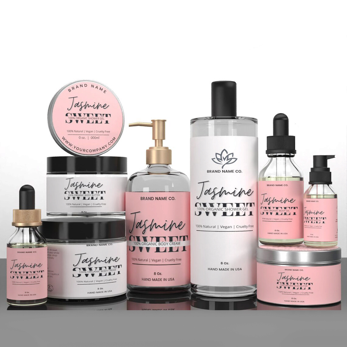 Waterproof Cosmetic Bottle Makeup Product Jar Labels Sticker, Customized Printed Labels for Cosmetic Bottles