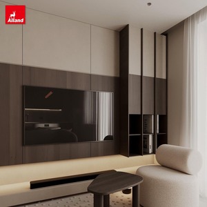 <span class=keywords><strong>Meuble</strong></span> <span class=keywords><strong>TV</strong></span> en bois massif de noyer, style scandinave nordique minimaliste, luxe léger, combinaison salon, AllandCabinet Premium - Product Image 2