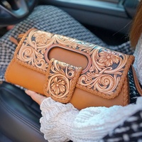 Sac de soirée portable en cuir de vachette fait main pour femme, orné de fleurs, style vintage de luxe, collection 2025
