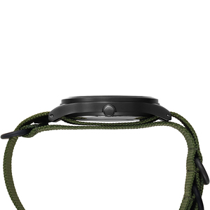 Reloj de campo para hombre con correa de nailon, esfera luminosa y pantalla de calendario dual - Reloj de pulsera de cuarzo resistente al agua WR30M - Product Image 3