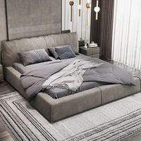 2022 New Nordic moderne Schlafzimmer möbel Haupt schlafzimmer weiches Leder Doppelbett einfaches Stil Schlafzimmer Kingsize-Bett