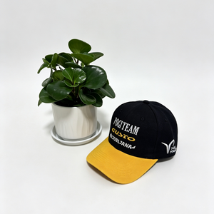 Casquettes de baseball vintage de haute qualité à 6 panneaux en sergé, style sportif urbain, en coton bicolore avec logo brodé plat personnalisé - Product Image 1