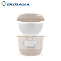 Compartimentos BRC de 1,5 l para comida, contenedor de plástico para microondas, preparación de comida, PP, desechable, bento, fiambrera, embalaje de alimentos