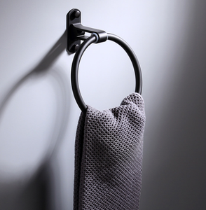 Étagère à serviettes pliante en aluminium WEKIS et porte-serviettes double barre - Design moderne pour hôtel et usage extérieur, ensemble d'accessoires de salle de bain - Product Image 4