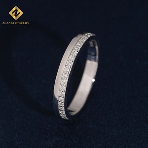 Anillo de Boda Apilable de Media Eternidad con Diamantes Cultivados en Laboratorio NGTC de ZUANFA JEWELRY, Plata 925, para Mujer - Product Image 2
