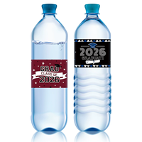 Etiqueta Personalizada de PVC, BOPP, PP para Botellas de Agua Mineral, Impresión de Serigrafía a Doble Cara, Hoja de Etiquetas Adhesivas para Agua Mineral y Refrescos