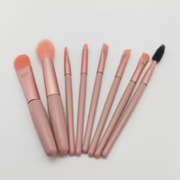UUYP OEM ODM Reise-Make-up-Pinsel-Set (8-teilig) mit PU-Tasche, Nylonhaar & Kunststoffgriff für Gesichts-Concealer & Rasierpinsel