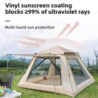 Carpa de Verano Premium, Automática, Montaje en 3 Segundos, Una Habitación, Mosquitera, Malla Transpirable, Impermeable, Portátil para 4-5 Personas