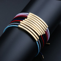 Bracelet en corde noire gravé personnalisé, en acier inoxydable, réglable, pour homme et femme, cadeau