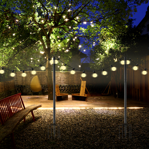 Les guirlandes lumineuses d'extérieur <span class=keywords><strong>avec</strong></span> crochets de berger peuvent être utilisées comme supports de guirlandes lumineuses pour accrocher des paniers à fleurs et des mangeoires à oiseaux - Product Image 5