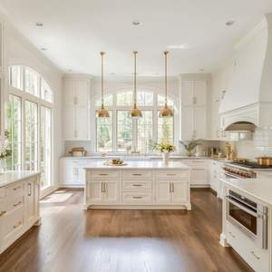 Custom Luxury Solid <strong>Wood</strong> Cream White Shaker Style Classic <strong>Kitchen</strong> Island Full Complete <strong>Kitchen</strong> <strong>Cabinet</strong> Set - Product Image 4