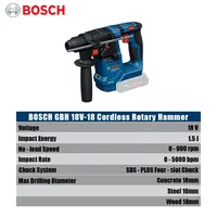 Martillo Rotatorio Inalámbrico Bosch GBH 18V-18, Taladro Percutor de 1.5J, Martillo SDS PLUS Profesional, Herramientas Eléctricas sin Escobillas de 18V