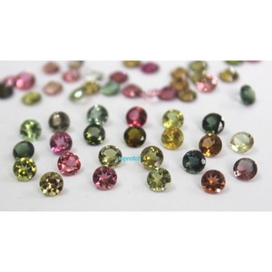 พลอยทัวร์มาลีนธรรมชาติ ขนาด 1 มม. น้ำหนัก 0.005 กะรัต ทรงกลมเจียระไนแบบบริลเลียนท์ หลากสี สำหรับทำเครื่องประดับ - Product Image 4