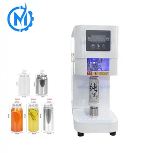 Semi automatic beer canning aluminum seaming pet pop plastic soda closing capping tin can sealing machine