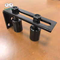 Clip de porte moderne noir Rong Rolling, peinture électrophoretique durable, installation facile pour porte coulissante automatique