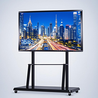 Écran tactile interactif numérique intelligent tout-en-un de 55 pouces, écran plat LCD, tableau blanc capacitif, système d'exploitation Windows/Android, 3 ans de garantie