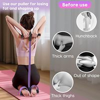 Banda de Resistencia Elástica Multifuncional de 6 Tubos para Yoga, Pedal de Tracción, Cuerda de Tensión para Entrenamiento de Abdominales, Suministro Rápido