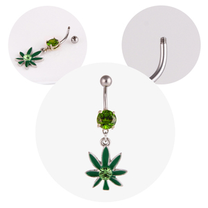 <span class=keywords><strong>Piercing</strong></span> in <span class=keywords><strong>acciaio</strong></span> <span class=keywords><strong>chirurgico</strong></span> 316L senza Umbigo De Maconha - Product Image 1