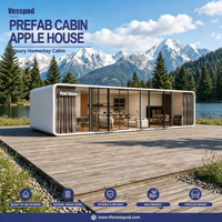 Maison préfabriquée de luxe moderne à 2 étages avec structure en acier Capsule Cabine Pod pour l'extérieur Mobile Tiny Villa Sleep avec un design élégant