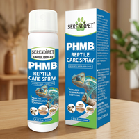 Spray de soin des plaies pour reptiles au chitosane PHMB pour la réparation de la peau des tortues, des geckos, des dragons barbus et des animaux de compagnie, contre la pourriture des écailles, les coupures, les brûlures, les éraflures et les ulcères cutanés