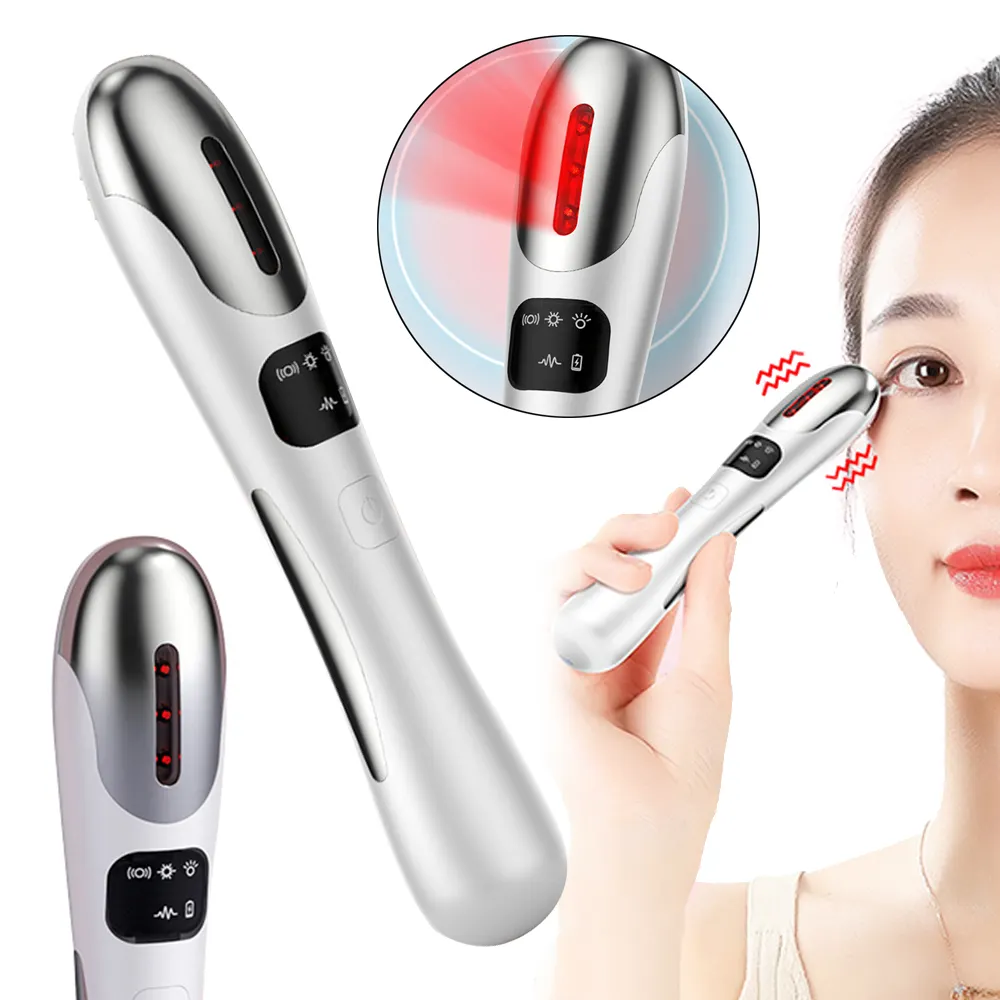 High Quality Eye Massager Red Light Threapy Eye Lift Wand EMS Facial Massage Tool to Remove Eyes Dark Circles and Wrinkles