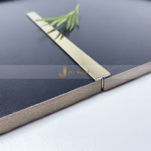 EX009 Modern Design T-Shape Trim <b>Strip</b> Tile Decorative Stainless Steel and Gold Mirror Waterproof Durable Wall Furniture - Product Image 1
