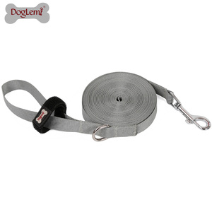 Custom Length <strong>Dog</strong> Training Collar Lead <strong>Leash</strong> Solid Pattern Nylon Cotton Pet Accessories Ribbon Decoration for <strong>Long</strong> <strong>Dog</strong> Tracking - Product Image 2