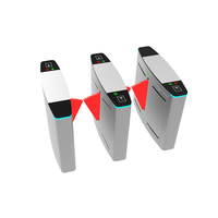 Porte tournante à empreintes digitales en acier inoxydable 304, barrière piétonne automatique pour bureau d'entreprise