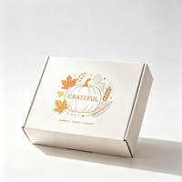 Boîte en carton personnalisée moderne avec dorure à chaud, pour cadeaux de Thanksgiving, thème 'Chaleur de Famille', en carton recyclable, production en 72H