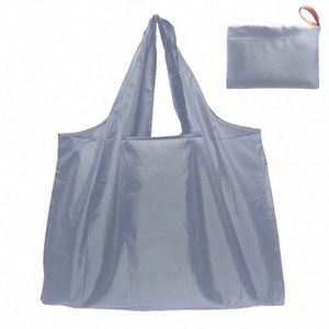 Bolsas de Compras Plegables Reutilizables de Tela Oxford 210D con Cierre de Cremallera, Impermeables, Ecológicas, de Color Sólido, Personalizadas al por Mayor - Product Image 6