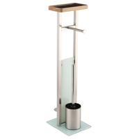 Support de papier toilette carré moderne en métal écologique, brosse de nettoyage de cuvette, porte-rouleaux, ensemble d'organisation pour salle de sport, salle de bain, hôtel, cuisine