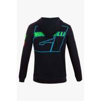 Grosir Morbidelli 21 Sweatshirt Hoodie Pria Bahan Fleece 80% Katun 20% Poliester Anti-Kerut Biru Resleting Pakaian Harian Musim Semi Moto