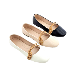 Primavera 2026, nuevos zapatos planos de bailarina de punta cuadrada antideslizantes ligeros <span class=keywords><strong>con</strong></span> <span class=keywords><strong>lazo</strong></span> y zapatos Mary Jane - Product Image 1